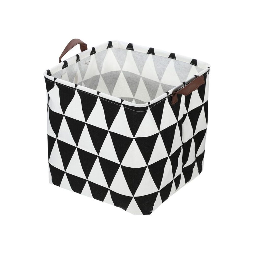 1 Pc 30L Foldable Square Laundry Basket for Laundry Room Black